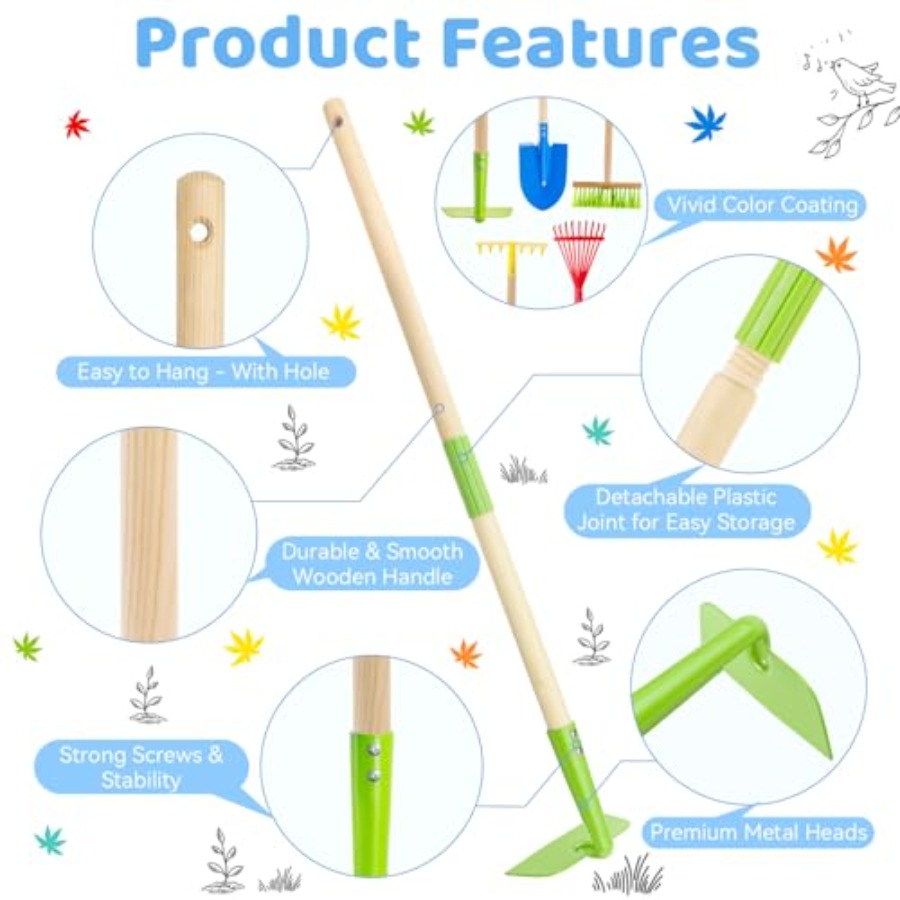 Garden Tool Set: Safe Toddler  - Gardening Tools For Toddlers 评论和价格
