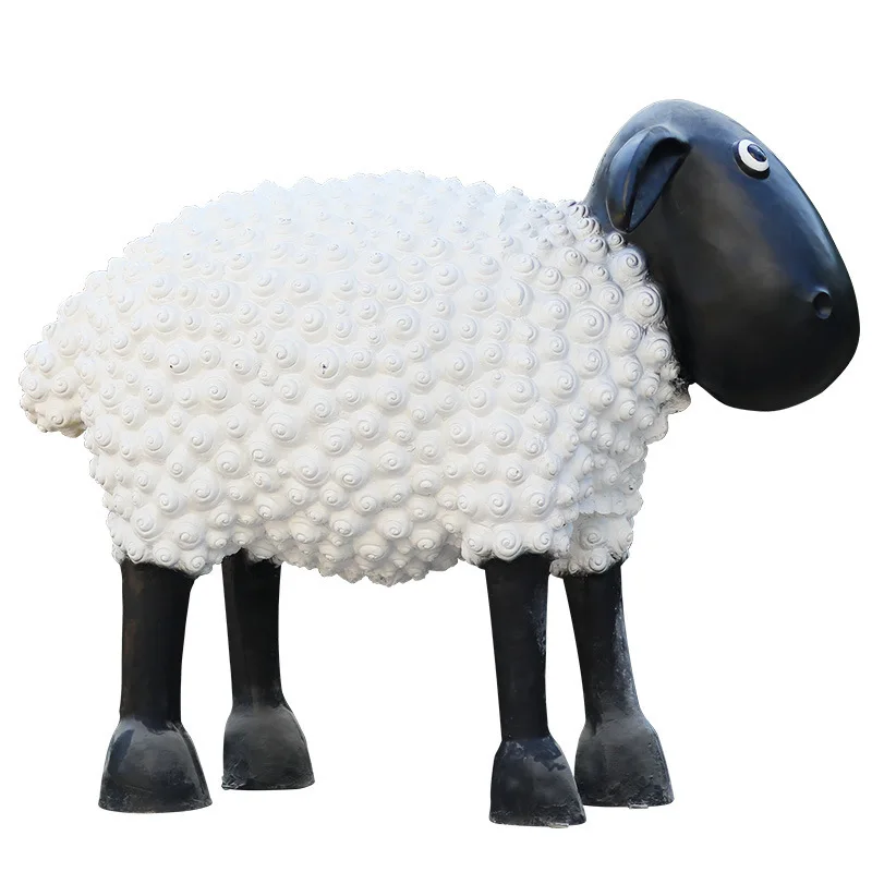 Cartoon sheep sculpture outdoo - Gardening Tools Cartoon 评论和价格