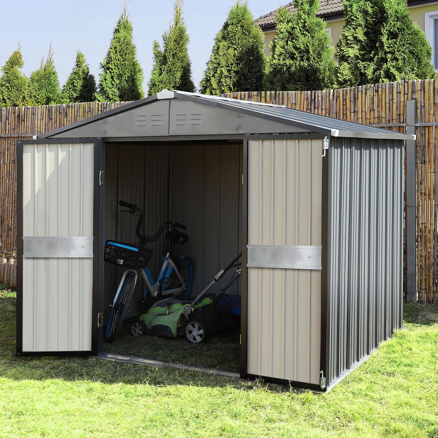 10' x 10' Outdoor Storage Shed - Gardening Tools Set 评论和价格