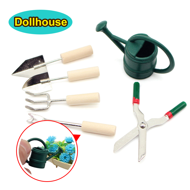 1/12 Dollhouse Simulation Wate - Gardening Tools Set 评论和价格