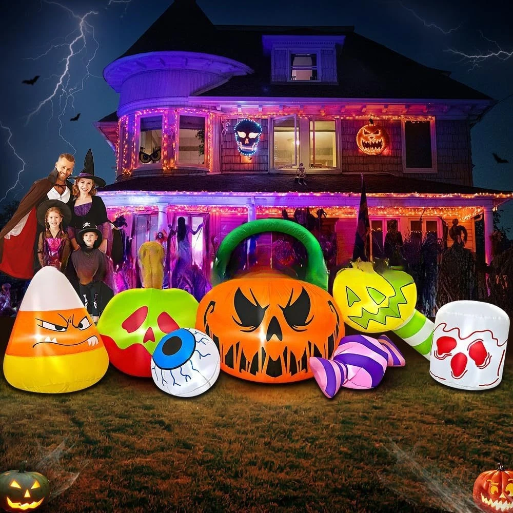 Halloween inflatable pumpkin c - Gardening Tools Cartoon 评论和价格