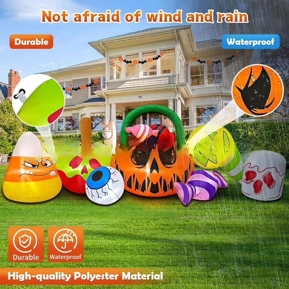 Halloween inflatable pumpkin c - Gardening Tools Cartoon 评论和价格
