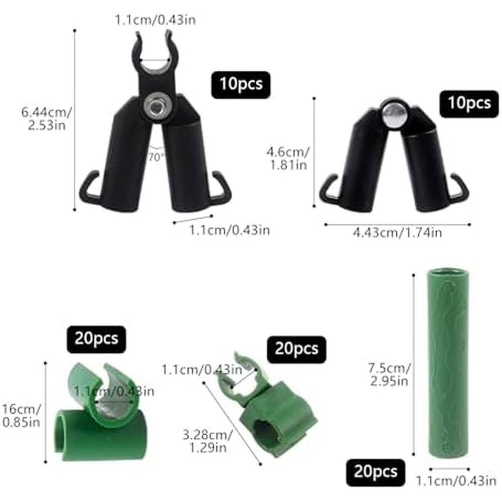 80pcs 11mm Garden Trellis Conn - Gardening Tools Set 评论和价格